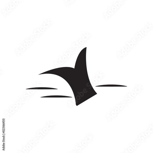 Obraz whale tail logo icon