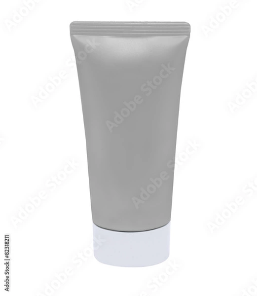 Obraz isolated Tube for Cosmetic Package in grey
