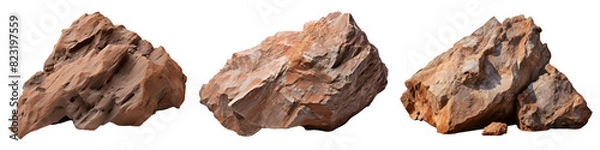 Obraz Rock stone png element set on transparent background