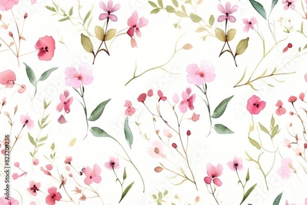 Fototapeta Abstract elegance seamless pattern with floral background