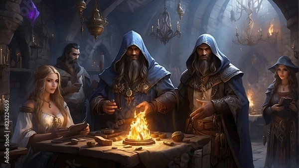 Fototapeta Wizard Army Guild Fantasy concept
