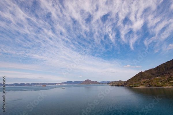 Fototapeta 冬の美しい瀬戸内海