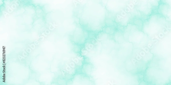 Fototapeta Abstract hand paint square stain watercolor background. Light blue watercolor paper texture background with splashes. watercolor abstract texture with white clouds and blue sky