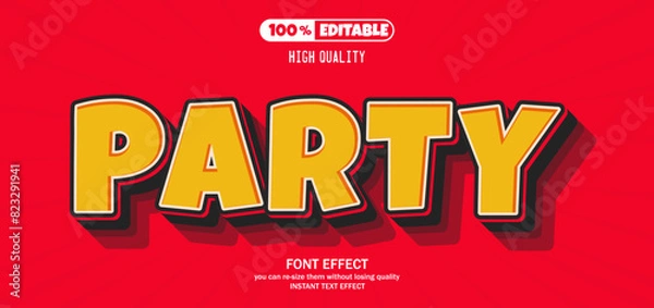 Obraz Party Editable Text Effect.