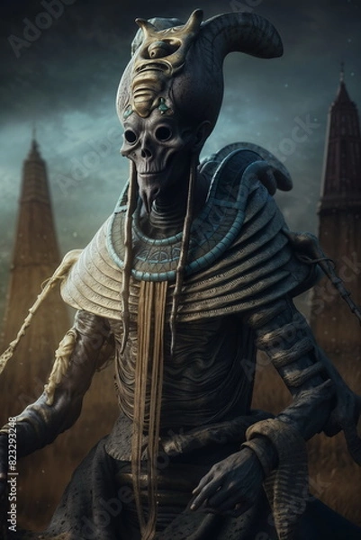 Obraz ancient egyptian undead pharaoh, alien, priest