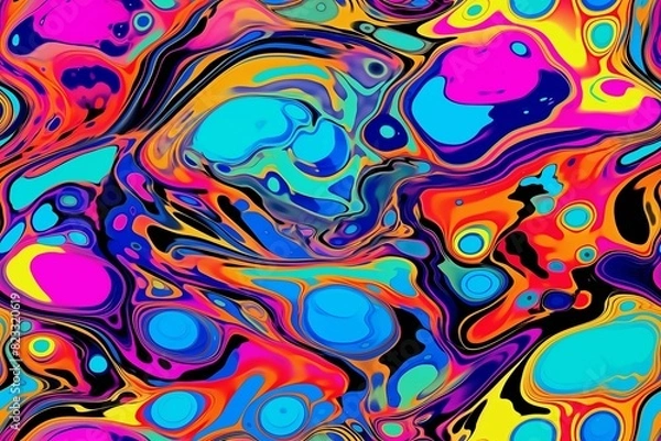 Fototapeta Seamless psychedelic pattern
