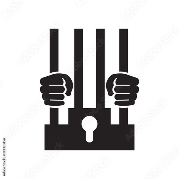 Obraz Prison, jail solid icon