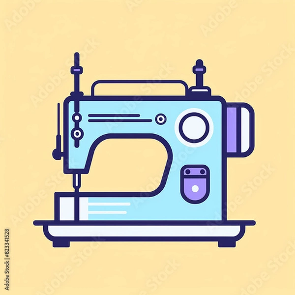 Obraz Sewing_Machine_Modern_Line_Icon_Vector_Line_Art_CuteI