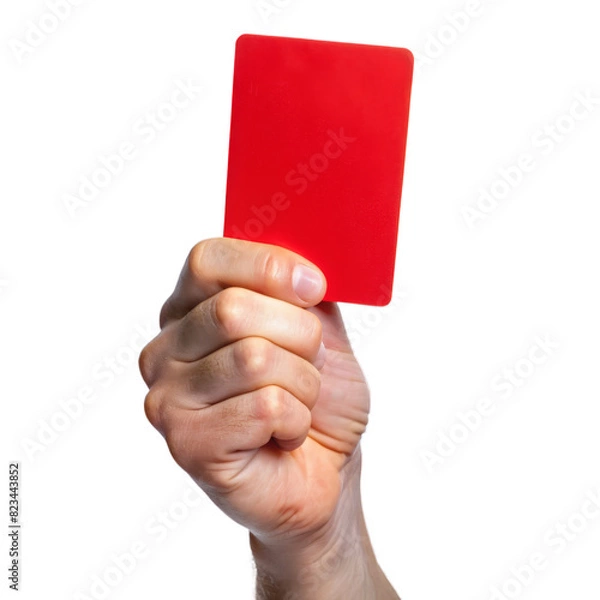 Obraz hand holding a red card