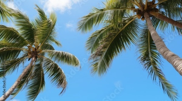 Obraz paradise palm coconut background