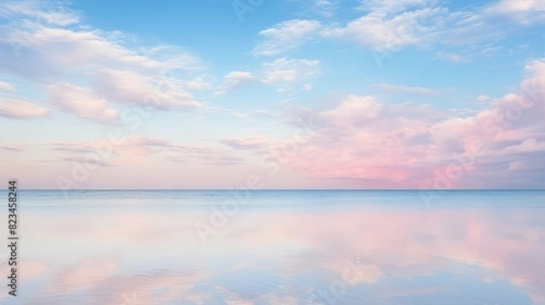Obraz beach pink and blue sky