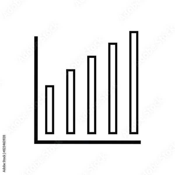 Fototapeta Graph chart icon vector. Growth icon symbol.