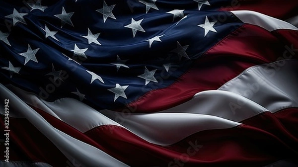Obraz contrast american flag dark background