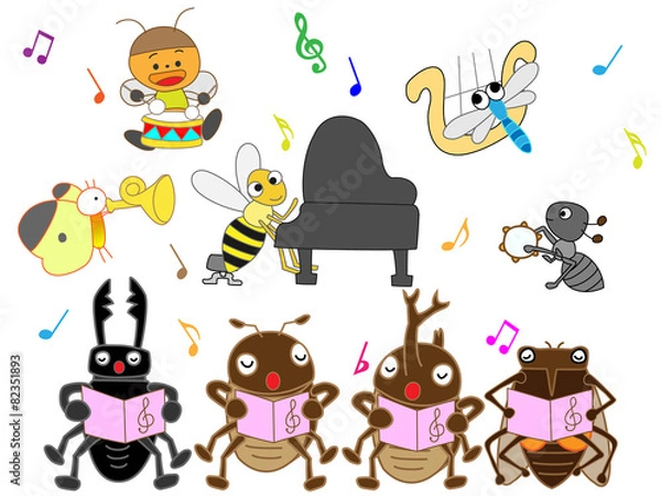 Fototapeta 昆虫の演奏会