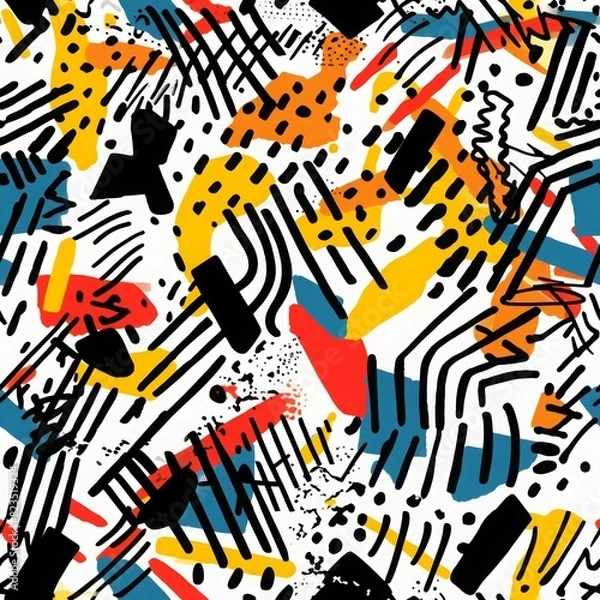 Fototapeta seamless pattern with print