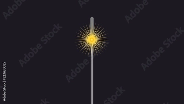 Fototapeta background illustration of sparkler fireworks in the dark 