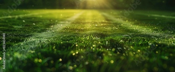 Obraz Abstract Football Field With Dynamic Fractals With Copy Space, Football Background