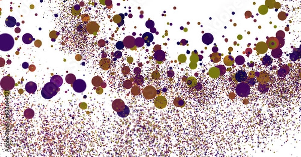 Fototapeta Sunburst and colorful confetti background frame illustration