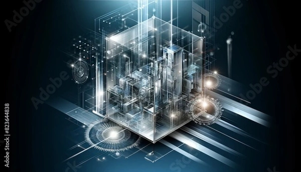 Obraz 未来的なテクノロジーのデジタルアート