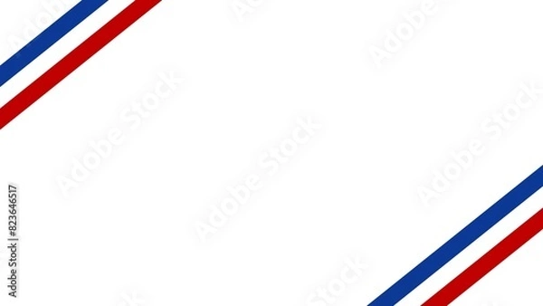Obraz Bastille Day, French National Day background illustration with the flag of France