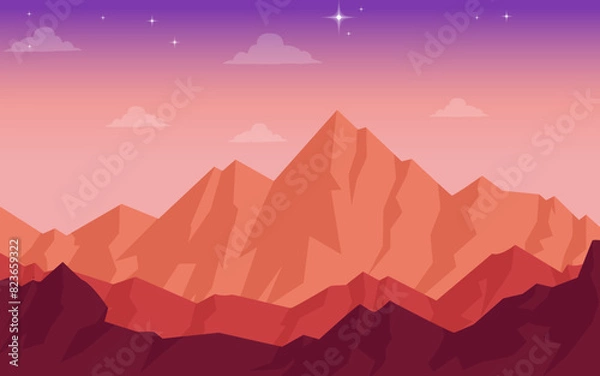 Obraz Vector Colourful Landscape Illustration