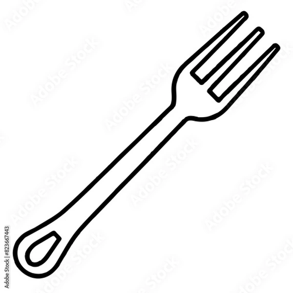 Obraz fork isolated on white background vector illustration icon