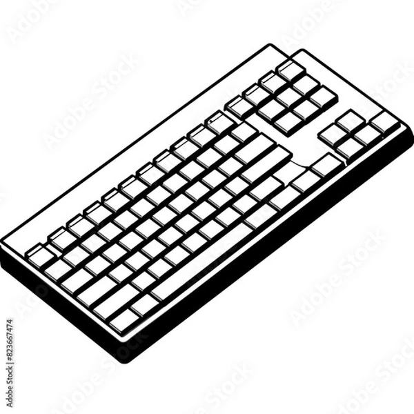 Obraz computer keyboard key vector illustration icon