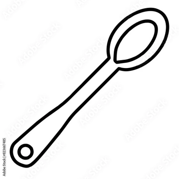Obraz spoon isolated on white vector illustration icon