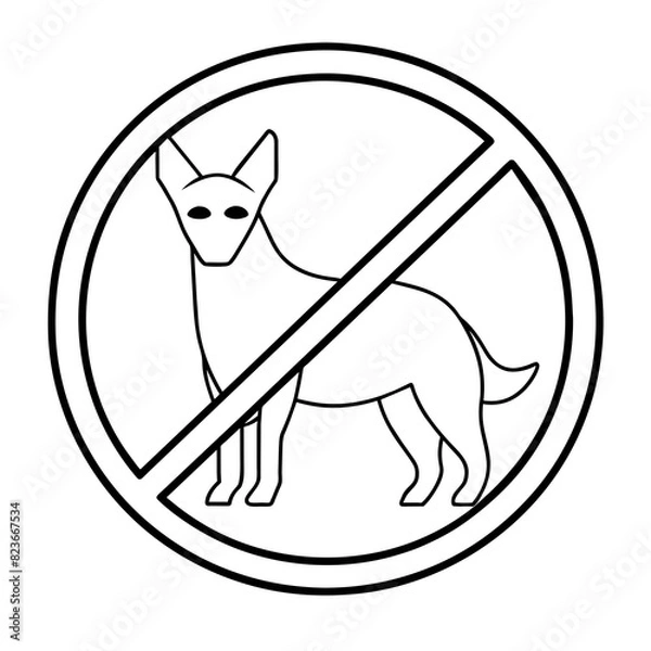 Obraz no annimal sign icon