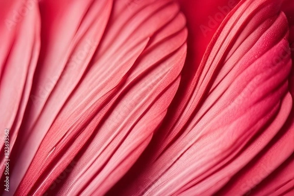 Fototapeta Close-up of Red Gerbera Petal, Color Gradients, Fine Lines, Macro Photography, Floral Details, Vibrant Red Flower, High Resolution