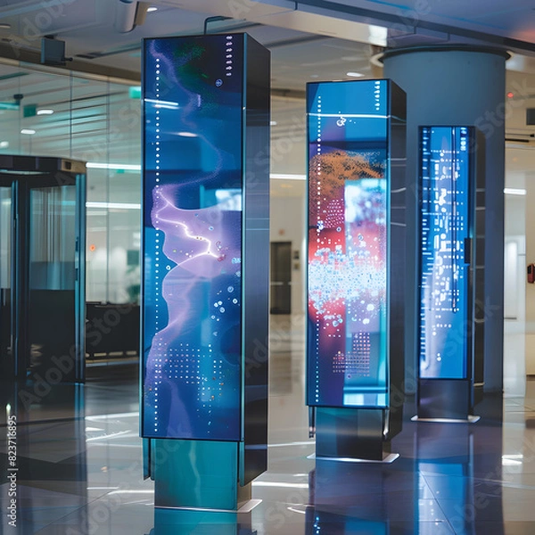 Obraz Cutting Edge Interactive Digital Signage for Sophisticated Data Visualization and Communication