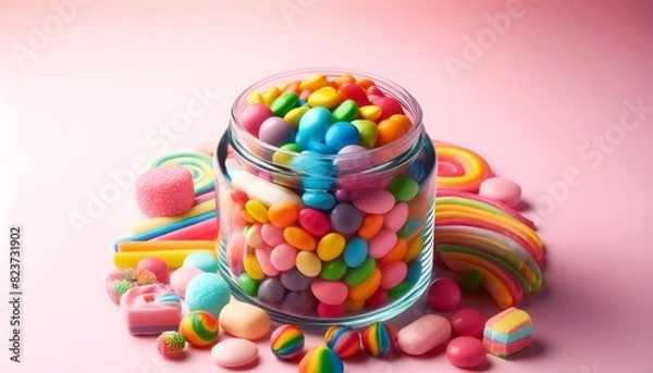 Fototapeta Rainbow Candy Jars