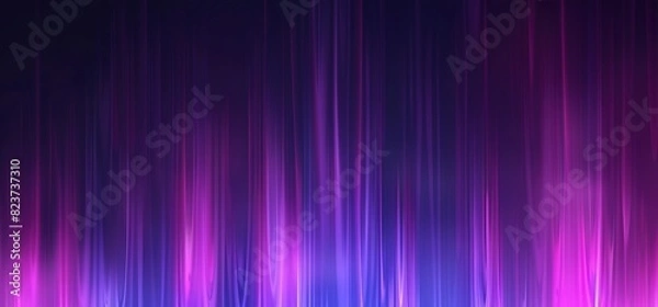 Fototapeta Neon gradient background with vertical stripes of light in purple, pink and blue colors. Futuristic vibrant design suitable for digital art, technology themes and wallpapers