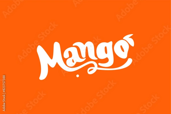 Fototapeta Mango typography logo design and business name ideas 