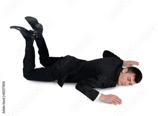 Obraz Business man sleep position