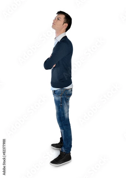 Obraz Young man looking up