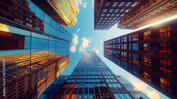 Obraz abstract futuristic city