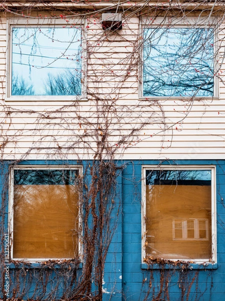Obraz old window on a wall