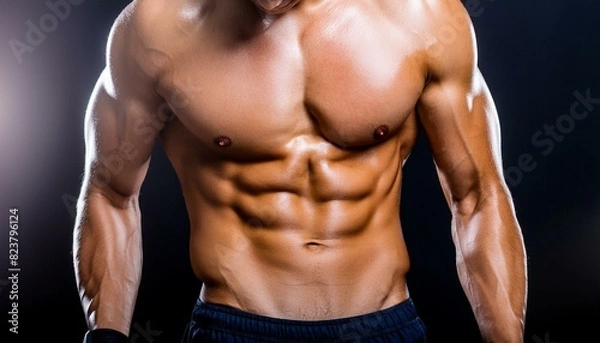 Obraz Strong man with 6 pack