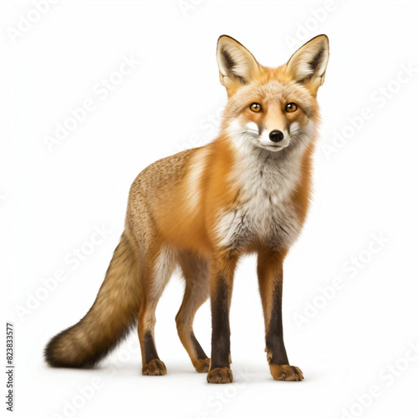Fototapeta fox isolated on white background