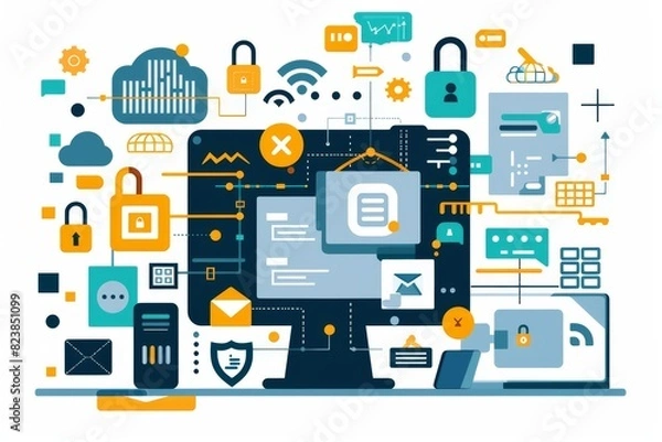 Obraz Advanced Cloud Computing Environment with Secure Data Protection and Network Integration