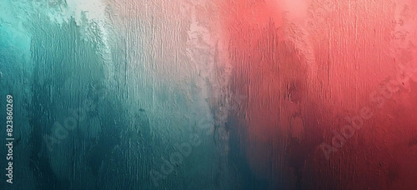 Fototapeta Grunge, grainy texture background, Abstract gradient with texture, red to teal color shift, smooth and grainy