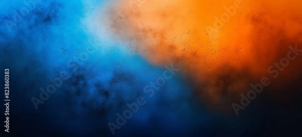 Fototapeta Orange gradient texture background, Blended gradient backdrop, vibrant orange merging into deep blue