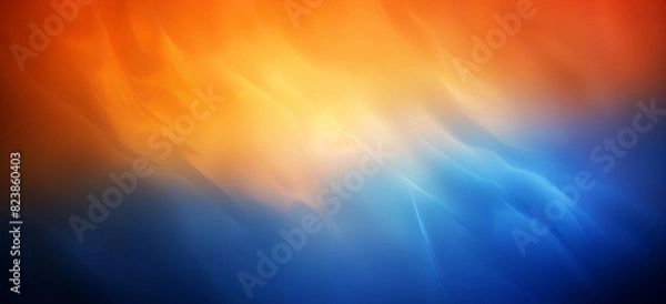 Fototapeta Orange gradient texture background, Blended gradient backdrop, vibrant orange merging into deep blue