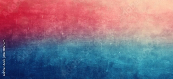 Obraz Color gradient with noise texture background, fading from red to blue, minimalist abstract backdrop