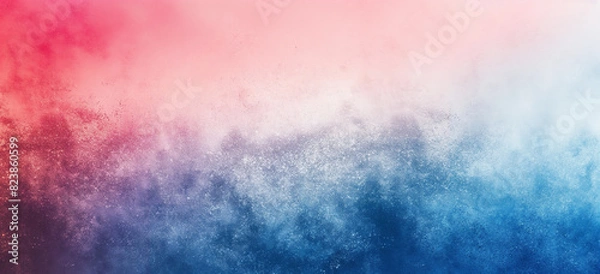 Fototapeta Grunge gradient texture background. Color gradient with noise texture, fading from red to blue, minimalist abstract