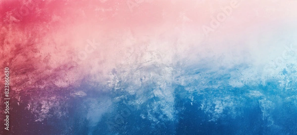 Fototapeta Grunge gradient texture background. Color gradient with noise texture, fading from red to blue, minimalist abstract