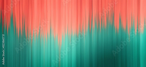 Fototapeta Digital gradient, seamless transition of colors from red to teal, abstract background, abstract colorful background with lines