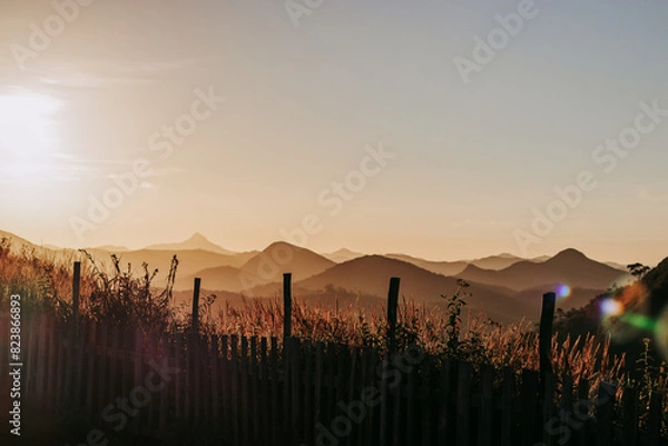 Obraz sunset in mountains