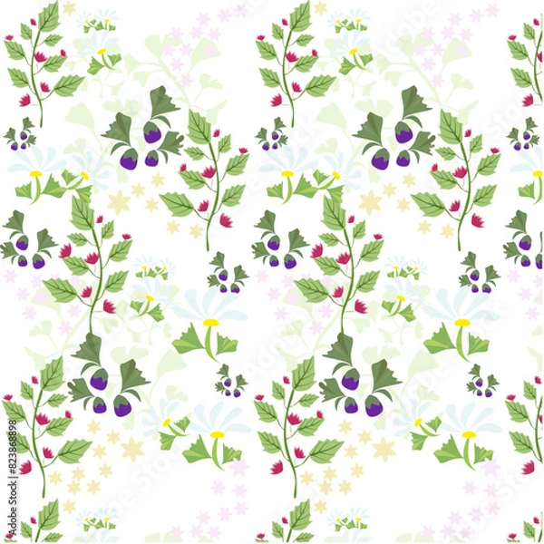 Fototapeta Seamless pattern wirh pattern vector illustration